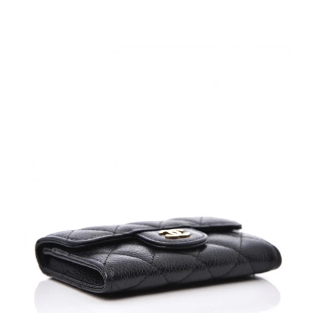 Authentic Chanel Caviar Quilted Flap Card Holder Wallet - Picture 3 of 8